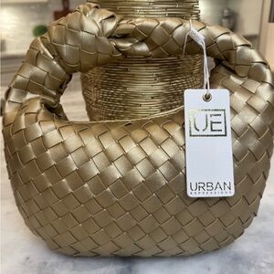 Urban Expressions Gold Woven Accent Basket